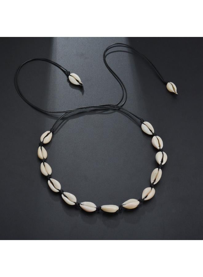 European And American Fashion Jewelry Hawaiian Style Personality Casual Necklace Woven Shell Short Collarbone Necklace