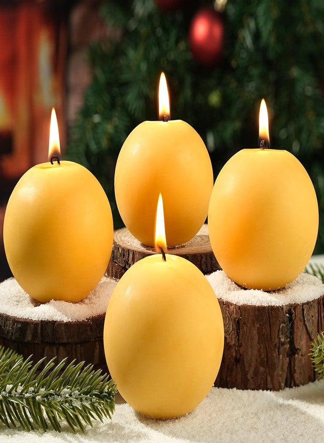 MAKALONE 4 Pack Beeswax Round Candles,3 in Hand-Poured Natural Beeswax Candles- 120 H Long Burning Elegant Bees Wax Candles for Home,Non Toxic,Unscented Dripless Smokeless Beeswax Candle - Image 1