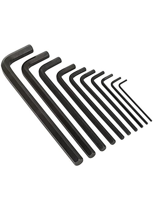 Inditrust - Inditrust 19 Pieces Hex Allen Key Wrench L Shape Repair Tool Set 10 pcs Black 9 pcs White Allen key Allen Key Set - Image 1