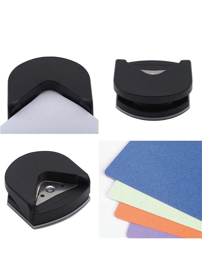 شابية أداة ثقب الورق المستديرة ذات الزوايا الدائرية السوداء قطعة واحدة لقص ثقوب الورق لأداة ورق الصور، مقاس واحد، ثقوب ورق للفنون والحرف والخياطة، الحرف الورقية، اللوازم المكتبية 4 مم - Image 2