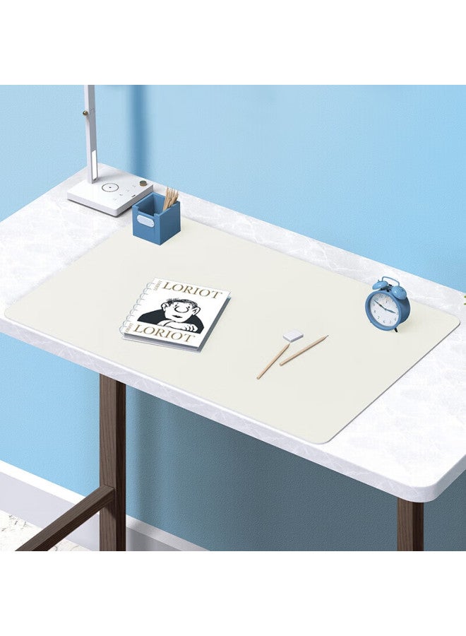 Biyoumei Negative Ion Silicone Desk Pad Large Writing Mat Mouse Pad For Students Children Study Office Desk Mat Eco-friendly Mouse Pad Computer Keyboard Pad 60*30cm Off-white