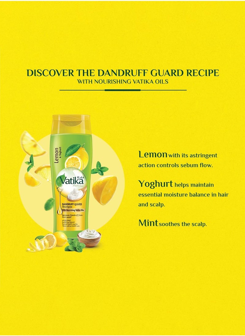 Vatika Naturals Dandruff Guard Shampoo | Enriched with Lemon & Yoghurt | Removes & Prevents Dandruff - 200 ml - pzsku/Z128A725008B5739BC400Z/45/_/1680183156/d696073f-5a57-40d5-a6d3-ad4efb28e5e5