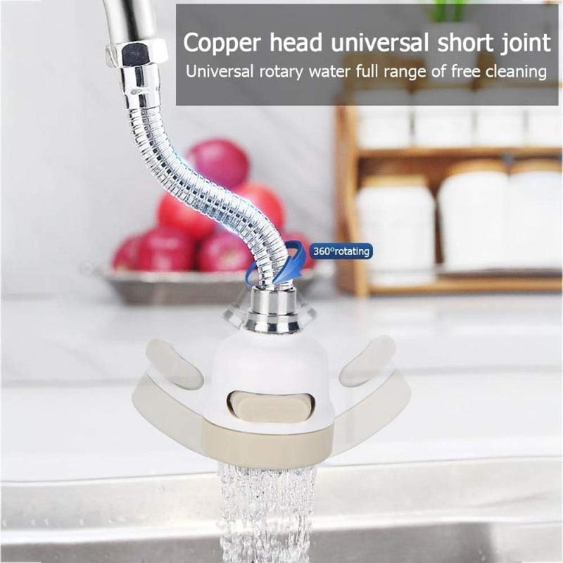 Splash Proof Faucet Filter, 360 Degree Rotating Water Filter, High Flow Water Purifier Faucet for Home Kitchen Bathroom Water Saving Booster Shower Faucet Accessories - Image 1