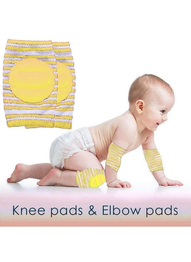 BabyMoon Baby Padded Knee Pads For Crawling Anti Slip Stretchable Elastic Cotton Soft Breathable Comfortable Kids Knee Cap Elbow Safety Protector  - Image 2