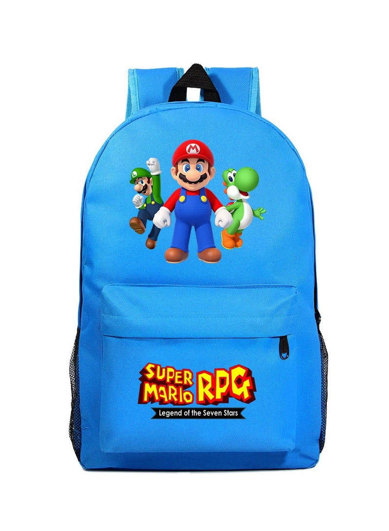 Super Mario Printed Cartoon Youth Large Capacity Men's and Women's Shoulders