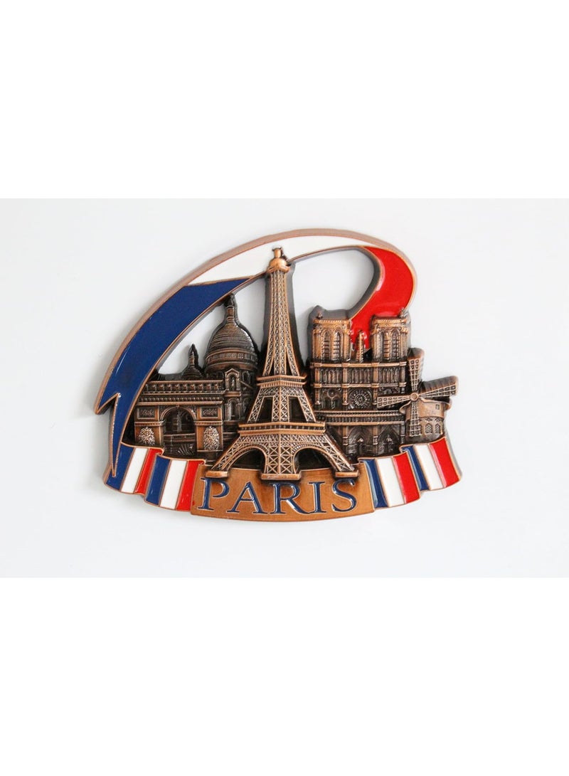 Paris France Metal Fridge Magnet Unique Design Home Kitchen Decorative Travel Holiday Souvenir Gift, Stick Up Your Lists, Photos on Your Refrigerator
