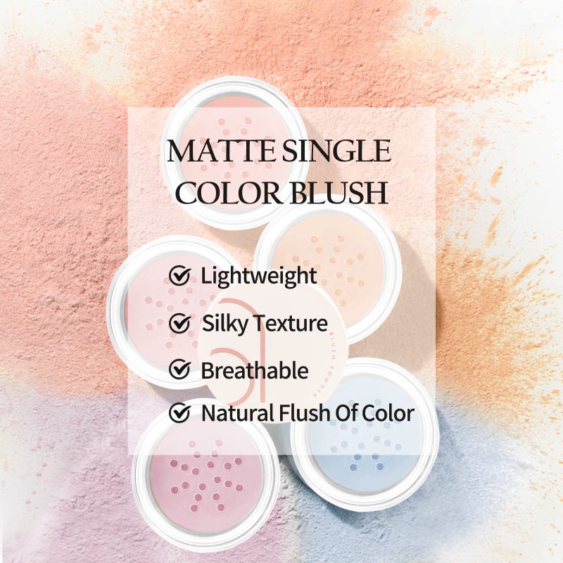 Boobeen Matte Blush Powder - Natural Pink Face Blush, Easily Blends, Satin Matte Finish - Image 2