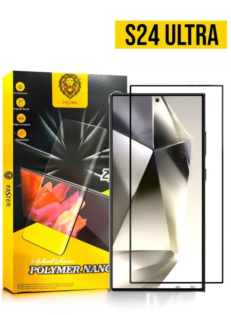 Faster screen protection for the Samsung Galaxy S24 Ultra, from Faster, with full coverage from edge to edge, anti-break and anti-fingerprint. - Image 1