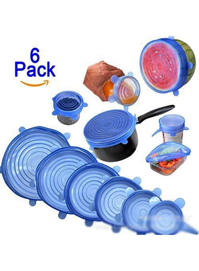 Eco-Friendly Silicone Food Covers - 6pcs 