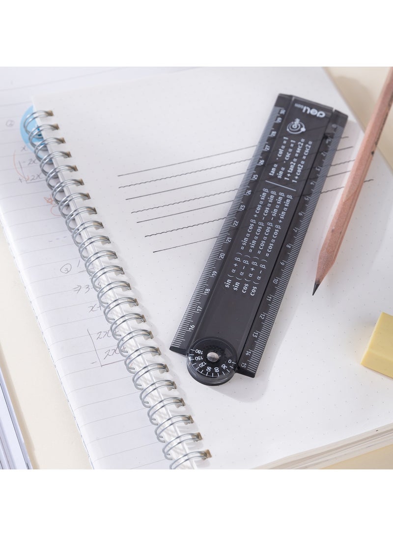 Deli EG01102 Ruler, Folding 15cm Extending to 30cm Transparent grey – Ideal for School and Office Use - Image 3