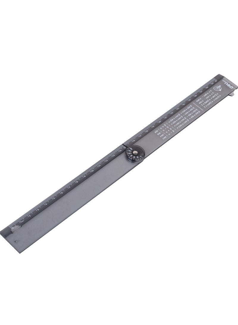 Deli EG01102 Ruler, Folding 15cm Extending to 30cm Transparent grey – Ideal for School and Office Use - Image 4