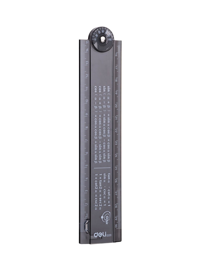 Deli EG01102 Ruler, Folding 15cm Extending to 30cm Transparent grey – Ideal for School and Office Use - Image 5