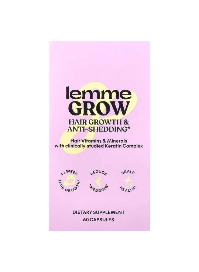 Lemme Grow, Hair Growth & Anti-Shedding, 60 Capsules - Image 2