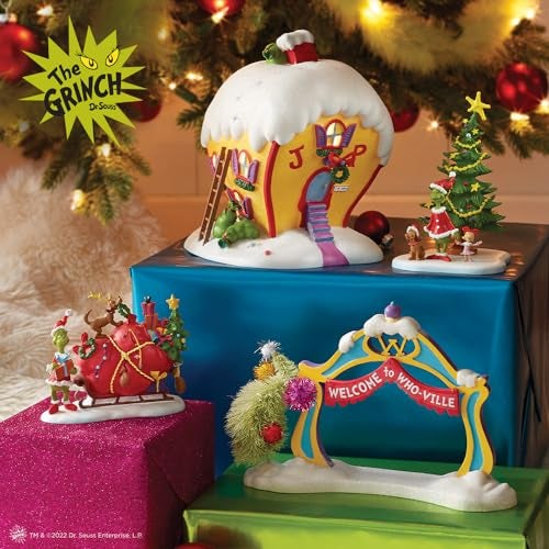 Department 56 Dr. Seuss Grinch Village Accessories Who-Ville Archway Figurine, 5.63 Inch, Multicolor - Image 2