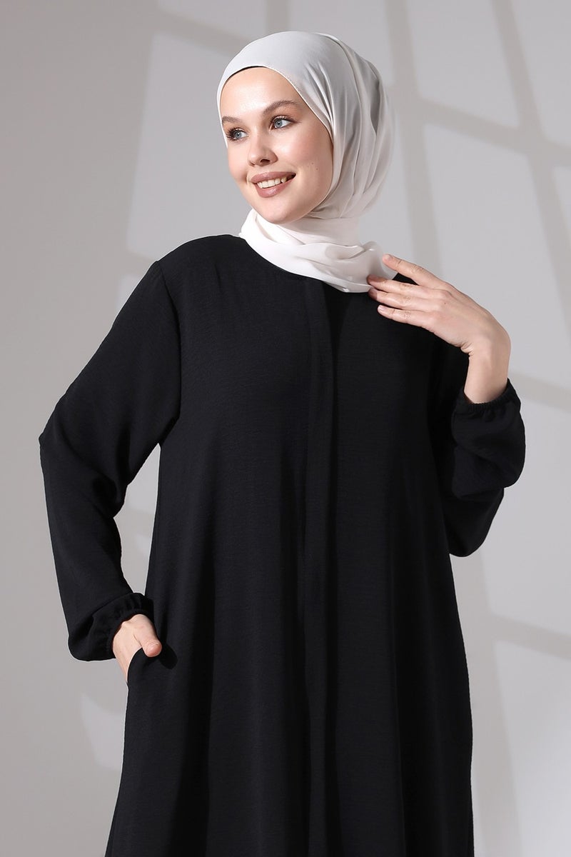 İsra Isra Afghan Women's Hajj Umrah Outfit Set Black  - Image 5