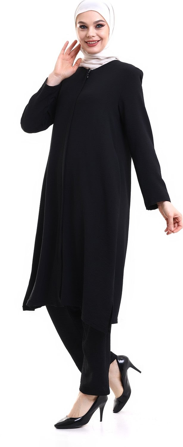 İsra Isra Afghan Women's Hajj Umrah Outfit Set Black  - Image 3