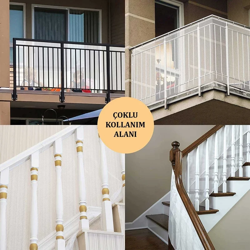 Revu Baby Wang Railing Balcony and Stair Net Child Safety Net Protector for Children & Pets