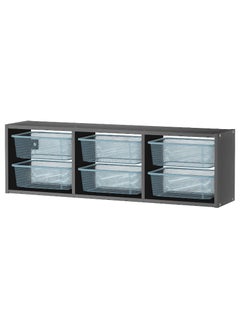 Trofast Wall Storage, Grey & Blue, 99X21X30 Cm 