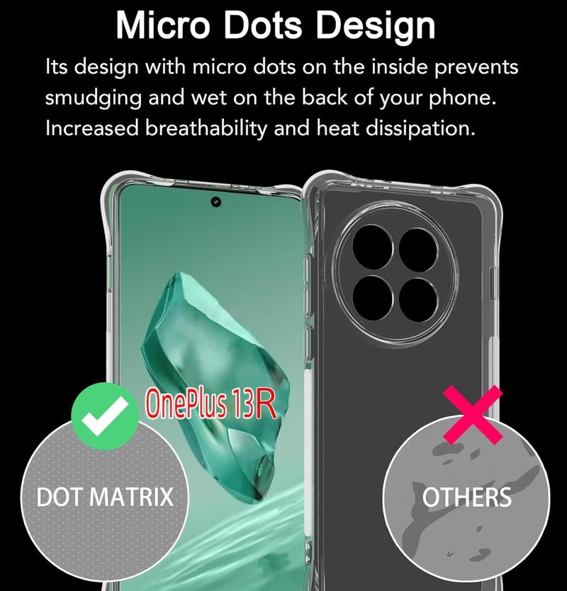 Realcase غطاء خلفي سيليكون لهاتف Oneplus 13R 5G، مقاوم للخدوش، شفاف كريستالي، واقي للصدمات، غطاء خلفي لهاتف Oneplus 13R 5G - Image 5