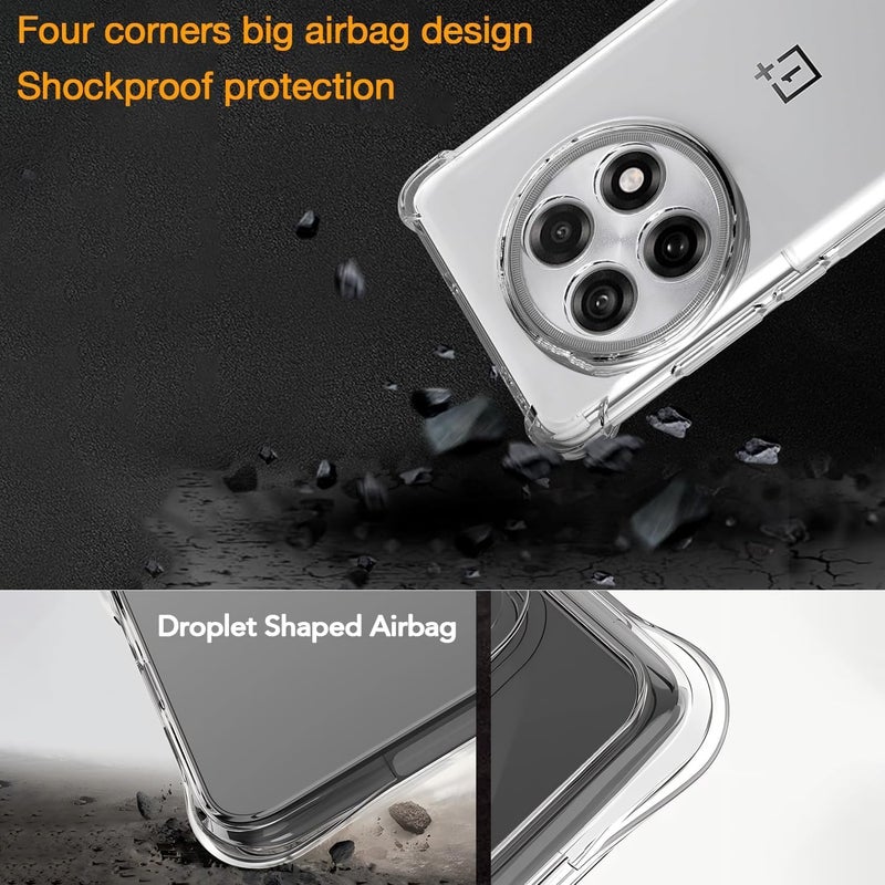 Realcase غطاء خلفي سيليكون لهاتف Oneplus 13R 5G، مقاوم للخدوش، شفاف كريستالي، واقي للصدمات، غطاء خلفي لهاتف Oneplus 13R 5G - Image 2