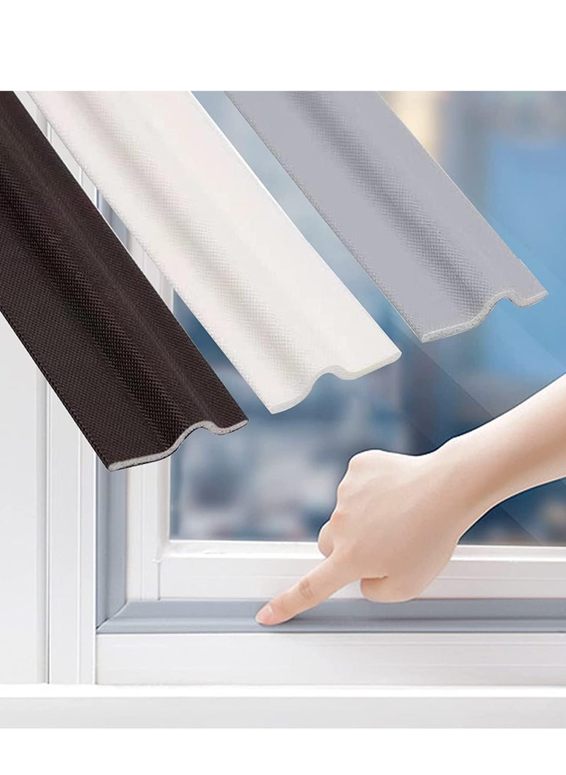 Generic - Draft Stopper Sweep, Door Weatherproofing Stripping, Window Seal Strip Self-adhisive Soundproof Cuttable Weather Length 2M Black - Image 1