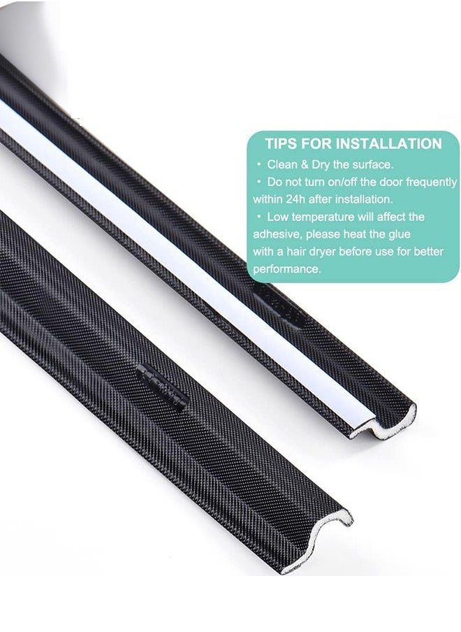 Generic - Draft Stopper Sweep, Door Weatherproofing Stripping, Window Seal Strip Self-adhisive Soundproof Cuttable Weather Length 2M Black - Image 1