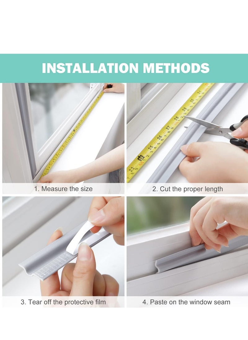 Generic - Draft Stopper Sweep, Door Weatherproofing Stripping, Window Seal Strip Self-adhisive Soundproof Cuttable Weather Length 2M Black - Image 1