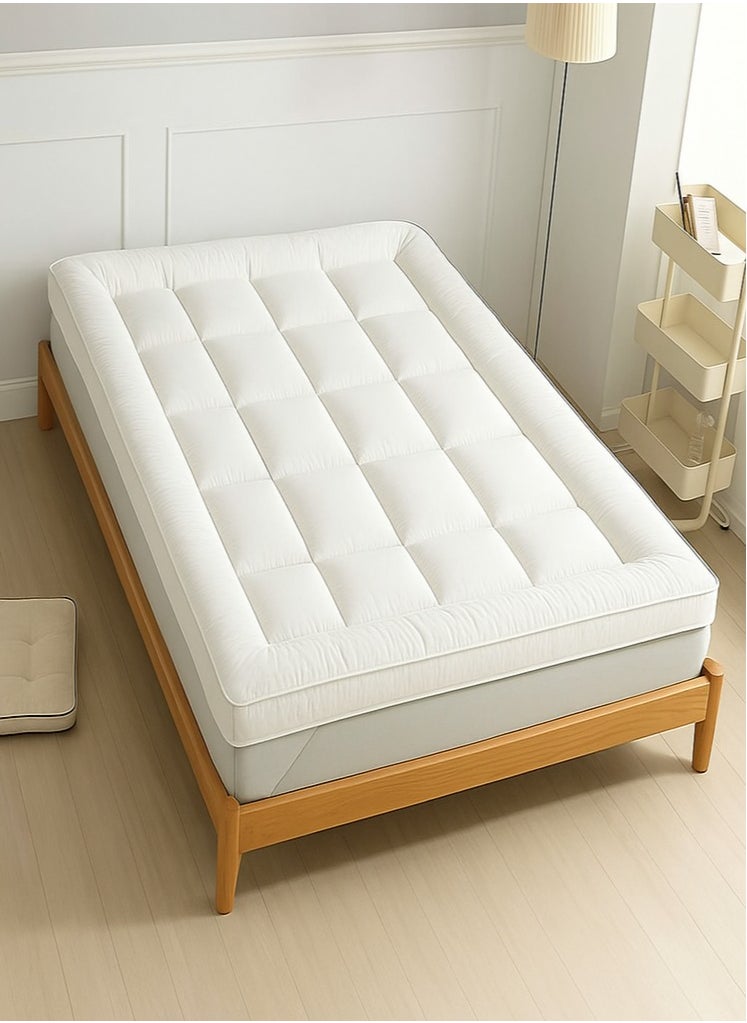 MAXQON Mattress Topper 10CM Thickness Quilted Microfiber 900gsm, King/Queen/Double/Single Sizes, Color White  - Image 2