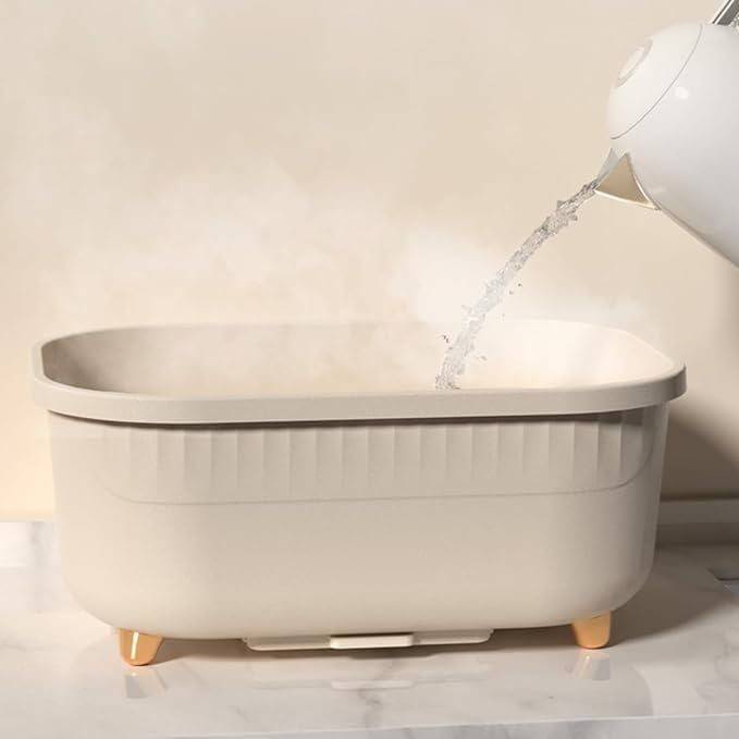 Brikipth Brikipth Utensil Holder for Countertop with Lid Over The Sink Dish Drying Rack Tableware Draining Holder Kitchen Plate Organizer Rack Dish Drying Holder Kitchen Drainer - Image 4