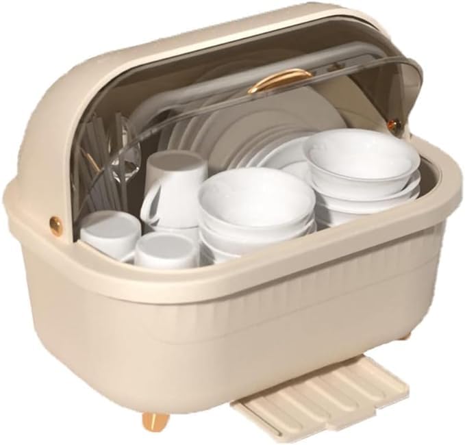 Brikipth Brikipth Utensil Holder for Countertop with Lid Over The Sink Dish Drying Rack Tableware Draining Holder Kitchen Plate Organizer Rack Dish Drying Holder Kitchen Drainer - Image 1