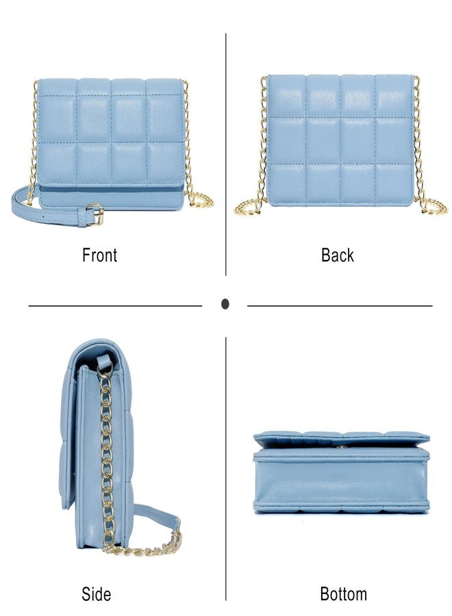GEEAD Small Purses for Women Trendy Quilted Leather Mini Crossbody Wallet Chain Little Shoulder Phone Purse Evening Bag - Image 4