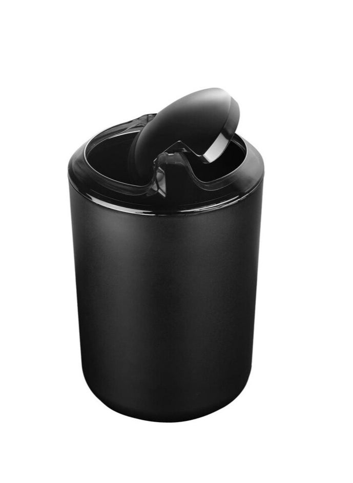 PROMASS Black Plastic Trash Can Waste Bin For Bedroom 19 x 19 x 29 cm 