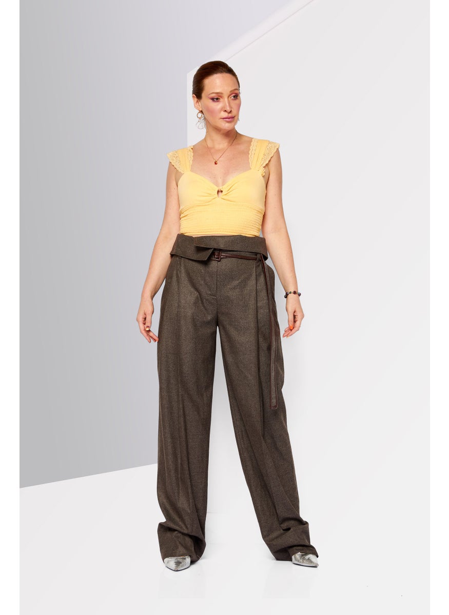 STELLA MCCARTNEY - Women Regular Fit Solid Pants, Brown - Image 1