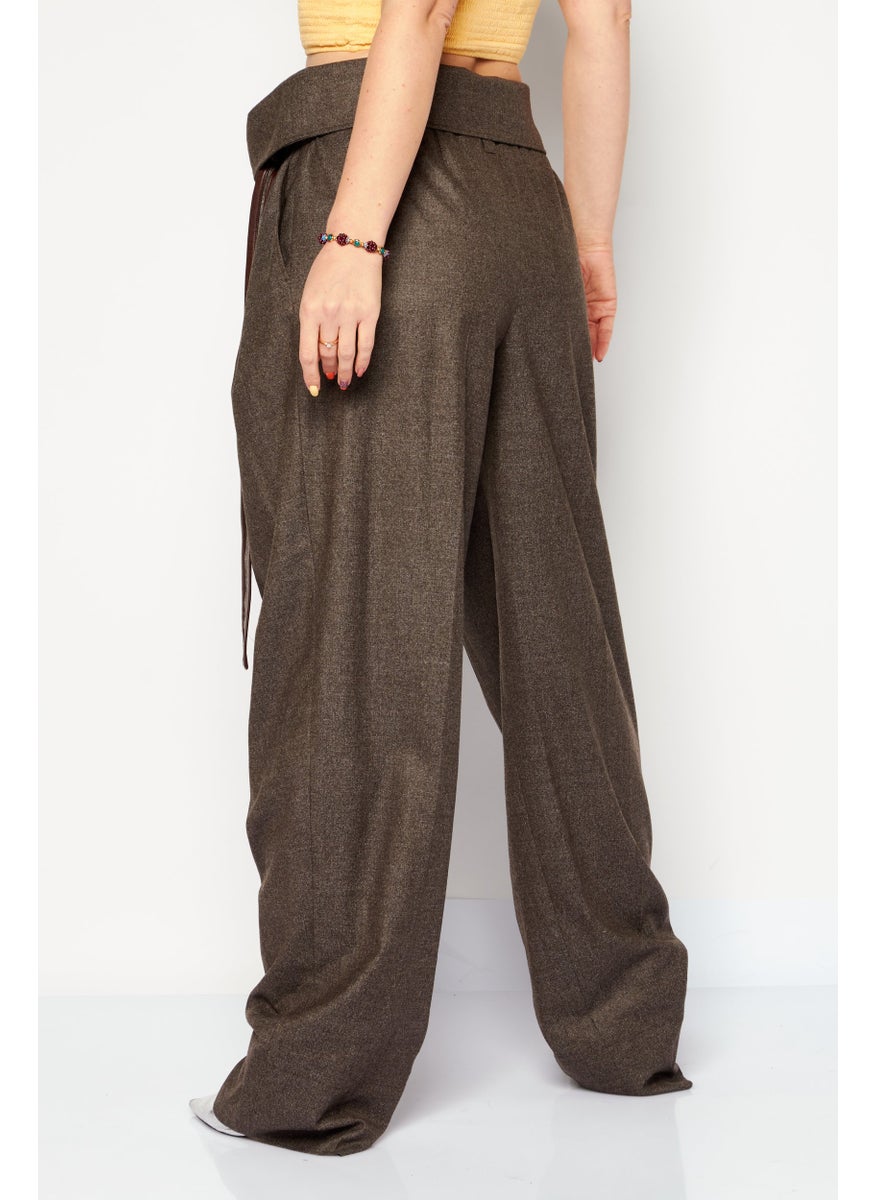 STELLA MCCARTNEY - Women Regular Fit Solid Pants, Brown - Image 1