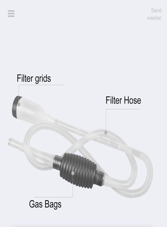 Focket Aquarium Siphon Vacuum Cleaner, Manual Aquarium Gravel Cleaner Fish Tank Water Changer with Filter, 1.5m Hose, Gravel Vacuum for Aquarium Kit for Gravel and Sand Cleaning - Image 4