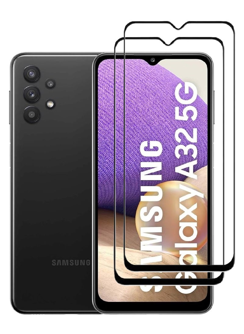AINA 2 Pieces Tempered Glass Screen Protector 5D Designed For Samsung Galaxy A32 5G Full Glue Edge to Edge Full Screen Coverage And Bubble Free - Image 1