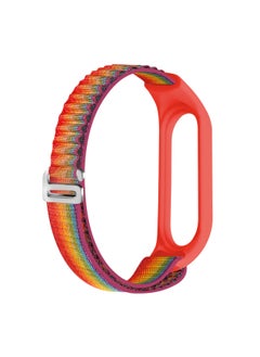 For Mi Band 9/8 Strap Universal Alpine Loop Strap Mi Band Mi34567 Nylon Strap-Color:1# Rainbow Color-Specifications:Meter 3/4/5/6/7 General
