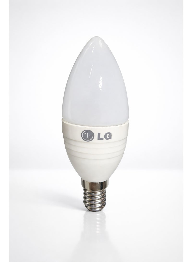 LG Dimmable LED Candle Bulb Set of 5, 5W E14 300lm 2700K Warm White Frosted | Energy Saving Decorative Light | Made in South Korea - Image 3