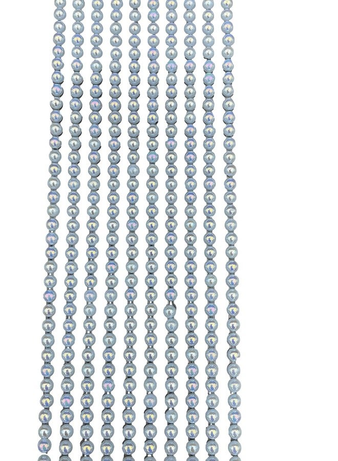 Syntego 500 x 3mm Mini Flat Back Round Self Adhesive Beads (Blue AB) - Image 1