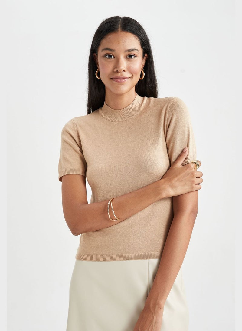DeFacto Fitted Short Sleeve Sweater - Image 1