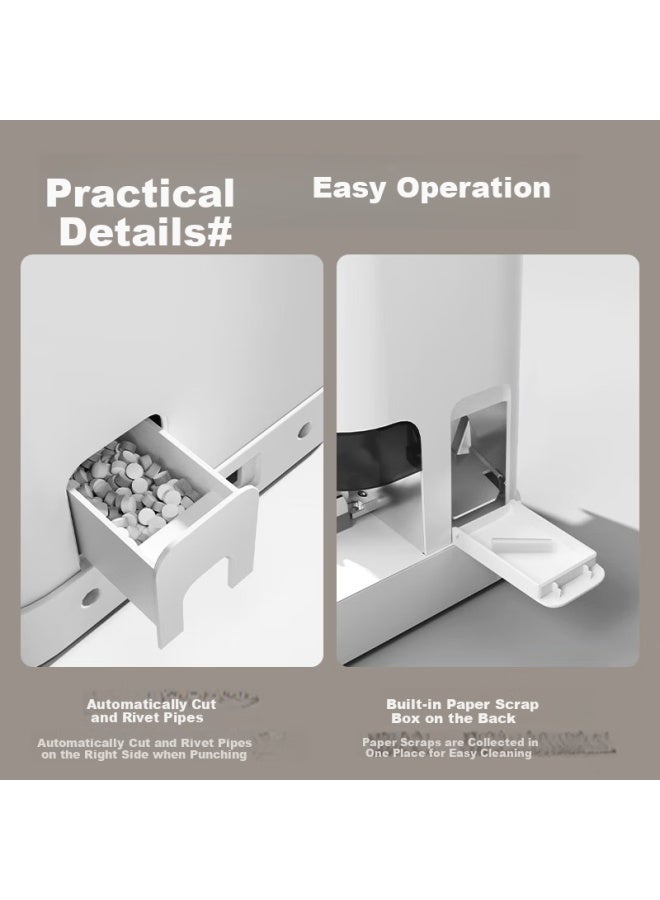 Deli Mm Manual Voucher Binding Machine 400 Pages Financial Binding Machine Manual Punch Office File Archive Rivet Hot Melt Binding Puncher Large Table Plate Labor-saving - Image 4