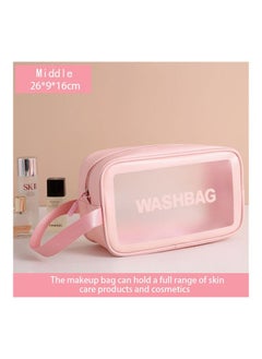 4-Piece Transparent Travel Cosmetics Bags, Portable Clear Waterproof Travel Bags Pink - pzsku/Z128BB1894E8466B2CFD6Z/45/_/1711081397/170e1d90-da68-4369-bb19-4c6481fd62d8