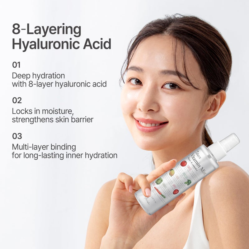 Ariul Natural Facial Face Mist 7 Days Vitamin Mist 5.07 fl. oz. Green Graded Nutrients Face Toner Makeup Setting Spray - Biotin, Niacinamide, Riboflavin, Ascorbic Acid, Cyanocobalamin - Image 5