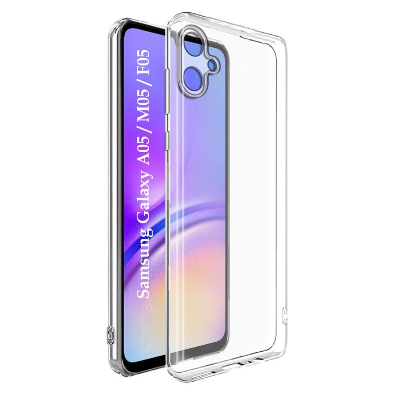Realcase غطاء خلفي سيليكون لجهاز سامسونج جالاكسي A05 / M05 / F05، مقاوم للخدوش، شفاف كريستالي، واقي للصدمات، غطاء خلفي لجهاز سامسونج جالاكسي A05 / M05 / F05 - Image 1