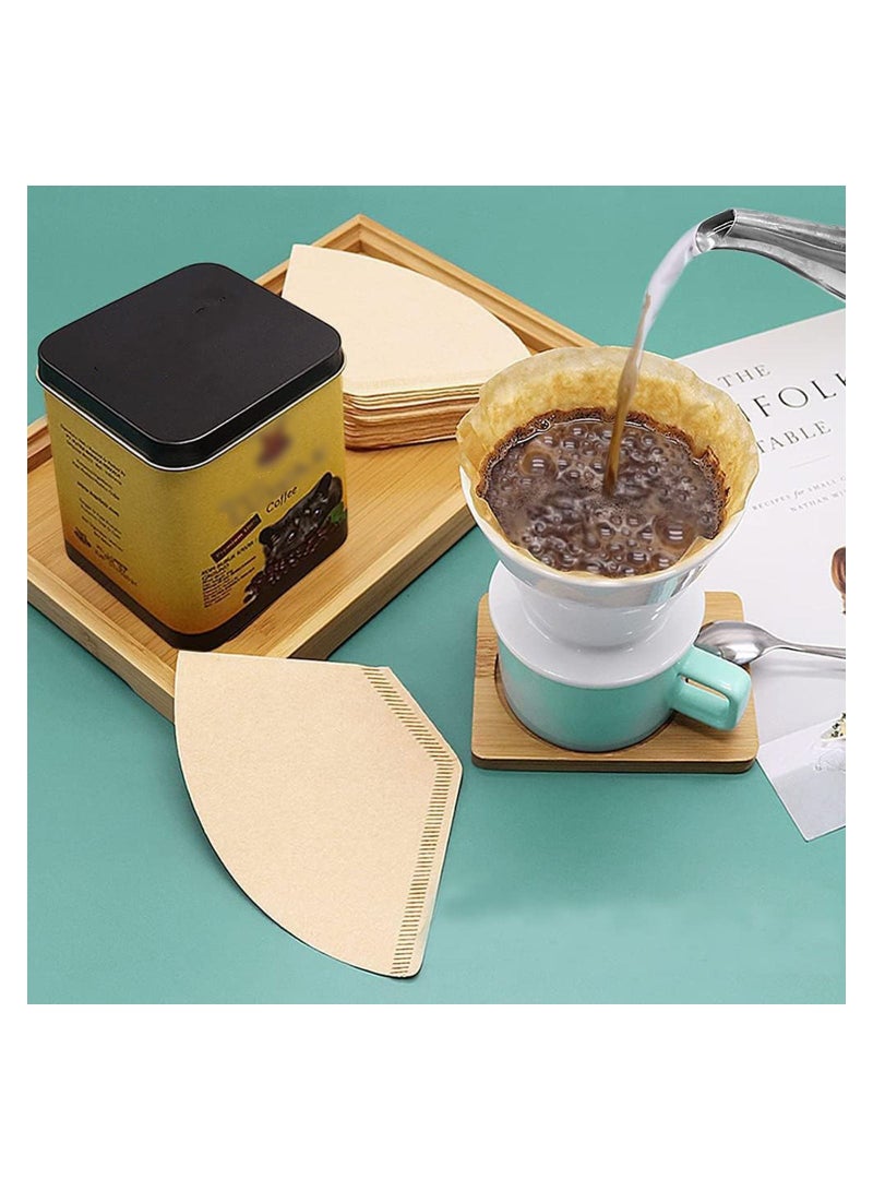 Cone Coffee Filters Size 2 Paper, Natural Unbleached Paper for Pour Over Dripper and Maker 200PCS  - Image 2