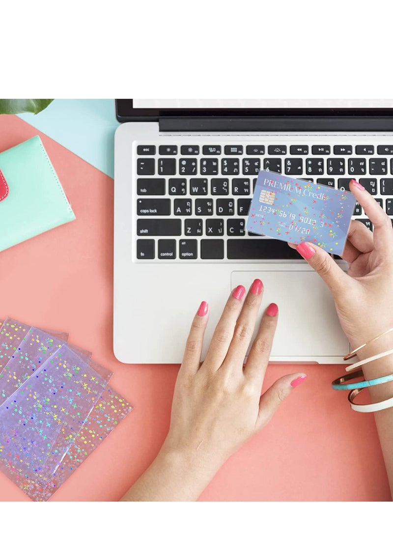 Generic 200 Kpop Photocard Sleeves, Holographic Star Gemstone Protectors, 61x88mm, Perfect for Collectors! - Image 3