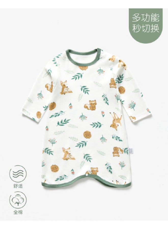 Doxiluka Children's Robe Spring/autumn Baby Pajamas Cotton Homewear Boys & Girls Casual Bathrobe Kick-proof Sleep Dress - Image 1