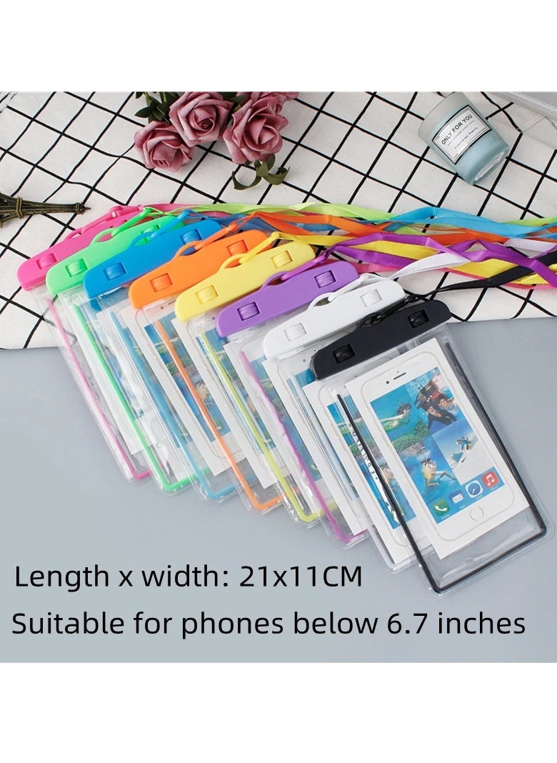 Shein SHEIN Mobile Waterproof Case, Touchscreen Functionality, Waterproof Pouch, Cellphone Dry Bag, Waterproof Cell Phone Case, Drift Diving Swimming Waterproof Bag, for all Smart Cellphones upto 7”  - Image 1