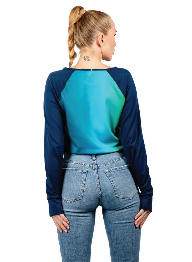 ZAECY Women's Full Sleeve Crop Top