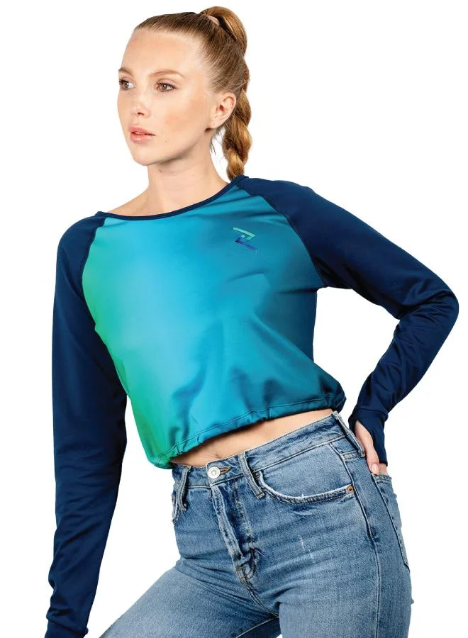 ZAECY Women's Full Sleeve Crop Top